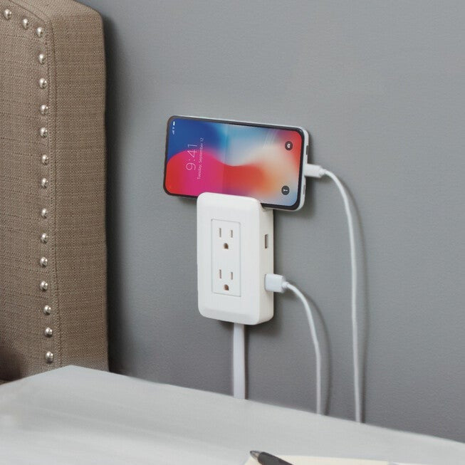 Wall Outlet Extender - Relocatable Power Extension with Mount