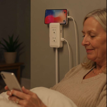 Wall Outlet Extender - Relocatable Power Extension with Mount
